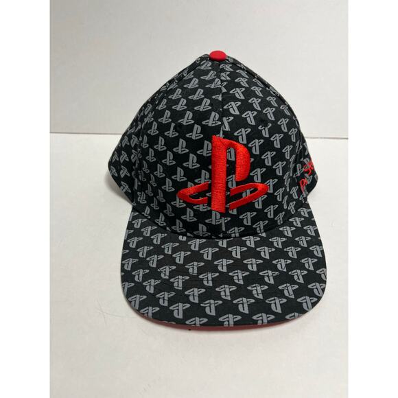 PlayStation baseball hat snap‎ back Official Thinkgeek red black embroidered - Picture 1 of 5